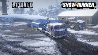 Large Pipes To Fuel Depot Cosmodrome Amur Russia Snowrunner Phase 4 DLC Gameplay Lifeline Task