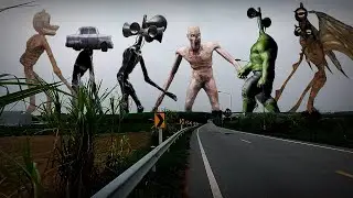 Siren Head Hulk / Siren Head Demon / Siren Head Car  / Scp - 096 CAUGHT on CAMERA..