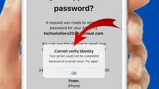Cannot verify identity your action could not be completed because of a server error. try again iOS17