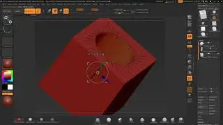 ZBrush Using Booliansto create a hole in a cube