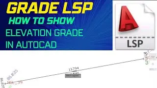 How to show grade elevation in autocad