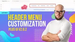 How to Customize Plus UI Header Menu | Edit Blogger Header | Backlink in Header Menu | Class 7