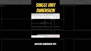 🤩 AutoCAD Dimension Tips | Single Unit Dimension #shorts