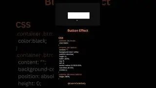 Hover Effect on Button Using HTML & CSS || #tutorial #viral #video #shorts