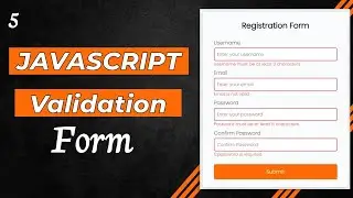 JavaScript Validation in HTML Registration Form | JS Implementation #javascript