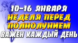 10 - 16 января Неделя перед Полнолунием: самые сильные дни января. Важен каждый день