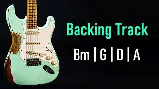 Rock Pop BACKING TRACK B Minor | Bm G D A | 95 BPM | Guitar Backing Track