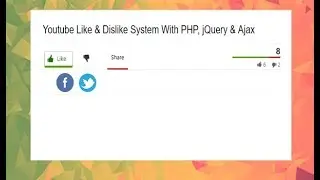 Youtube Style Like Dislike Rating System Using, PHP, Ajax, Jquery, Youtube Like Dislike Bar