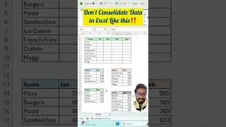 Don't Consolidate Data Manually in Excel‼️Instead Use Amazing Trick |Day 21 | Learn Excel 