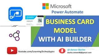 Microsoft Power Automate Tutorials || Module 25 : Business Card Model  With AI Builder