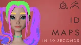 How to create ID MAPS in Zbrush for Substance Painter - 60 Second Tutorial