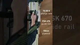 Festool plunge-cut saw TS 55: Cross Cutting with Guide Rail