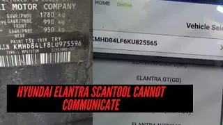 2020 HYUNDAI ELANTRA NO COMMUNICATION WITH THE SCANTOOL