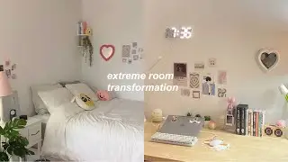 EXTREME room transformation + tour: aesthetic, pinterest, minimalistic inspired