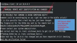 WARNING REMOTE HOST IDENTIFICATION HAS CHANGED 