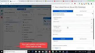How to Create new Linked Service to Azure SQL Database