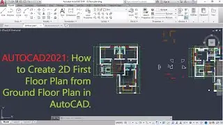 AutoCAD2021: How to Create 2D First Floor Plan from Ground Floor Plan in AutoCAD (Part 2)