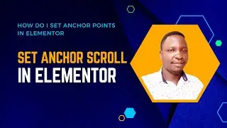 How do I set anchor points in Elementor