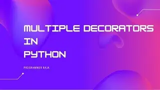 Multiple decorators in python function || Tutorial #25