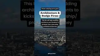 List of Architecture & Design Firm for Freshers & Interns