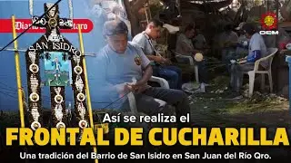 Frontal de cucharilla, una tradición para honrar a San Isidro, en San Juan del Rio Qro.