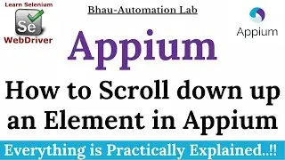 How to Scroll down up an Element in Appium | Android scroll | appium mobile tutorials for beginners