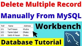 How to Delete Multiple Records/Rows in MySQL Workbench Database | Delete Data Manually in MySQL 2023