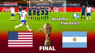 USA vs ARGENTINA Final - FIFA World Cup 2022 - Match eFootball PES 2021 - Gameplay PC