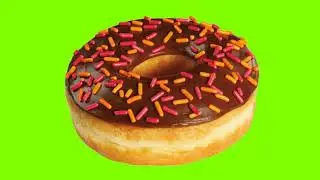 Zoom In doughnut  -Copyright Free Green screen#copyrightfree