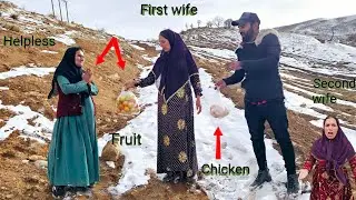 Jesus and the legend helping a helpless woman in the cold of the mountains