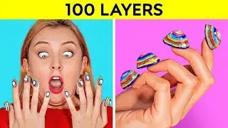100 LAYERS CHALLENGE || 100 Layers of Makeup || Ultimate 100+ Coats by 123 GO! CHALLENGE