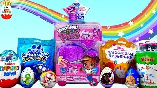 СЮРПРИЗ MIX! HATCHIMALS PixieS VACAY Style, Nebulous Stars питомцы, Kinder MAXI Natoons, unboxing