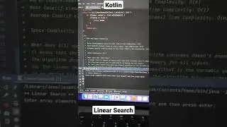Linear search in kotlin.           Learn Data structure in Kotlin 