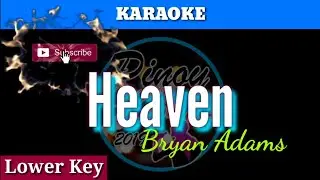 Heaven By Bryan Adams ( Karaoke Lower Key)