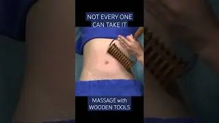 Not everyone can take it💪 MASSAGE  with WOODEN TOOLS #shorts
