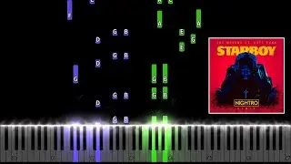 The Weeknd feat. Daft Punk - Starboy Piano Tutorial