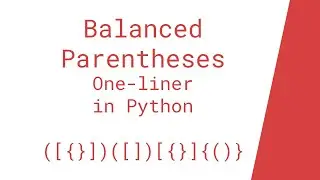 Balanced Parentheses One-liner in Python