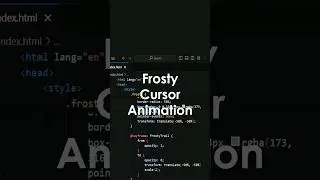 Frosty Cursor Effect - Chilling Interactive Experience with CSS & JavaScript #shorts #cssanimation