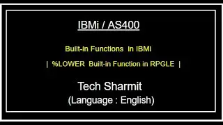 IBMi (AS400) - %Lower Built-in function | built in functions  rpgle | as400 for beginners in English