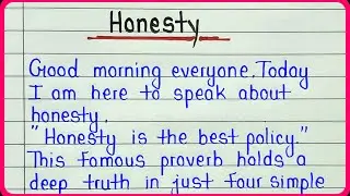 Honesty speech in english || Speech on honesty is the best policy || English speech topic honesty