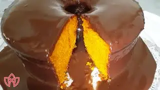 Bolo de Cenoura Fofo com Cobertura de Chocolate