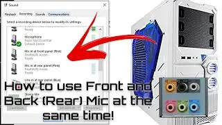 How to use Front and Back (Rear) Microphone 3.5 mm Jack as separate sound drivers
