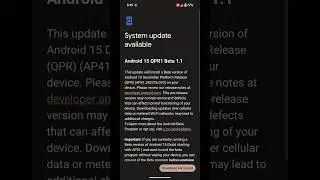 Android 15 QPR1 Beta 1.1 Update in Google Pixel Devices #shorts #android15