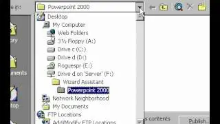Microsoft Office PowerPoint 2000 Save presentation as a web page