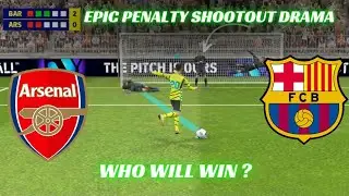 Epic Penalty Shootout Drama: Who Will win? -ARSENAL VS BARCELONA In Efootball 2024🤯| #penalty #team