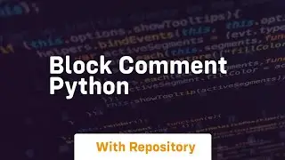 block comment python