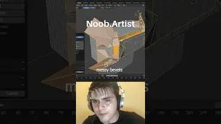 Noob vs Pro artist: messy bevel fix #blendertutorial #blender #blendercommunity #blender3d #b3d