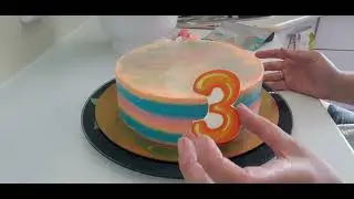 Торт для девочки на 3 года с топперами Единорожки 🦄🦄🦄