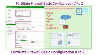 FortiGate Firewall Basic Configuration | License, NAT, Policies, VPN, Security & Logging Guide ||