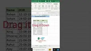 How to Calculate Age in Excel | Formula for Age Calculate Excel| Excel me Age kse Calculate kre